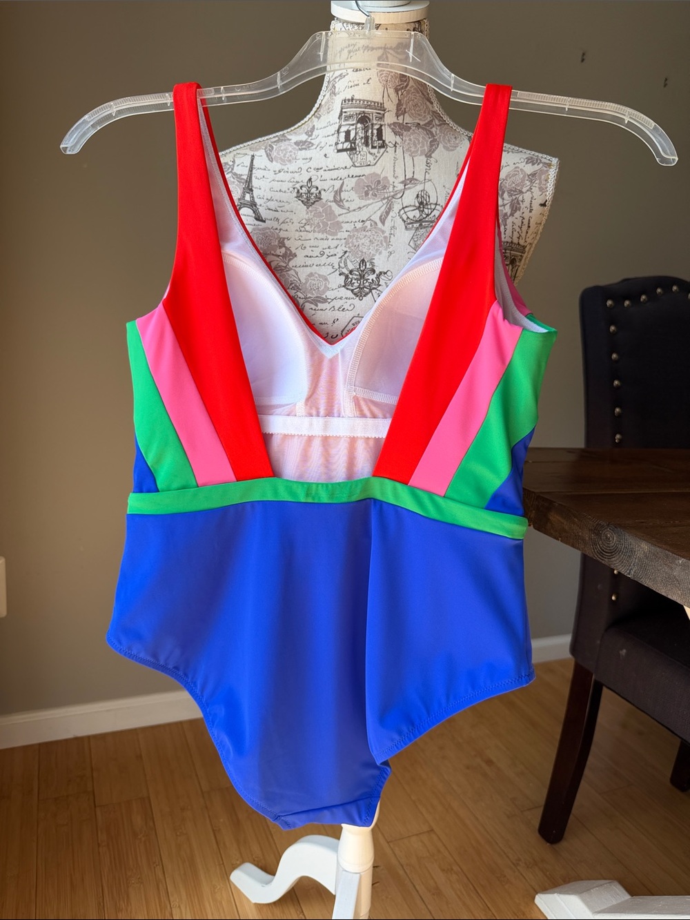 Boden Syros V Neck Swimsuit Multi Colorblock - Picture 9 of 13